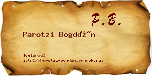 Parotzi Bogdán névjegykártya